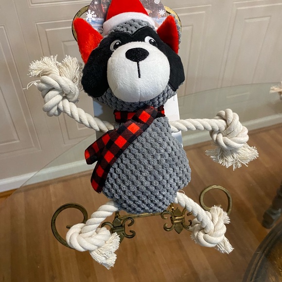 DOG WHISPERER  Interactive Dog Toy  Fox 14” With Santa’s Hat & Squeaker - Picture 3 of 5